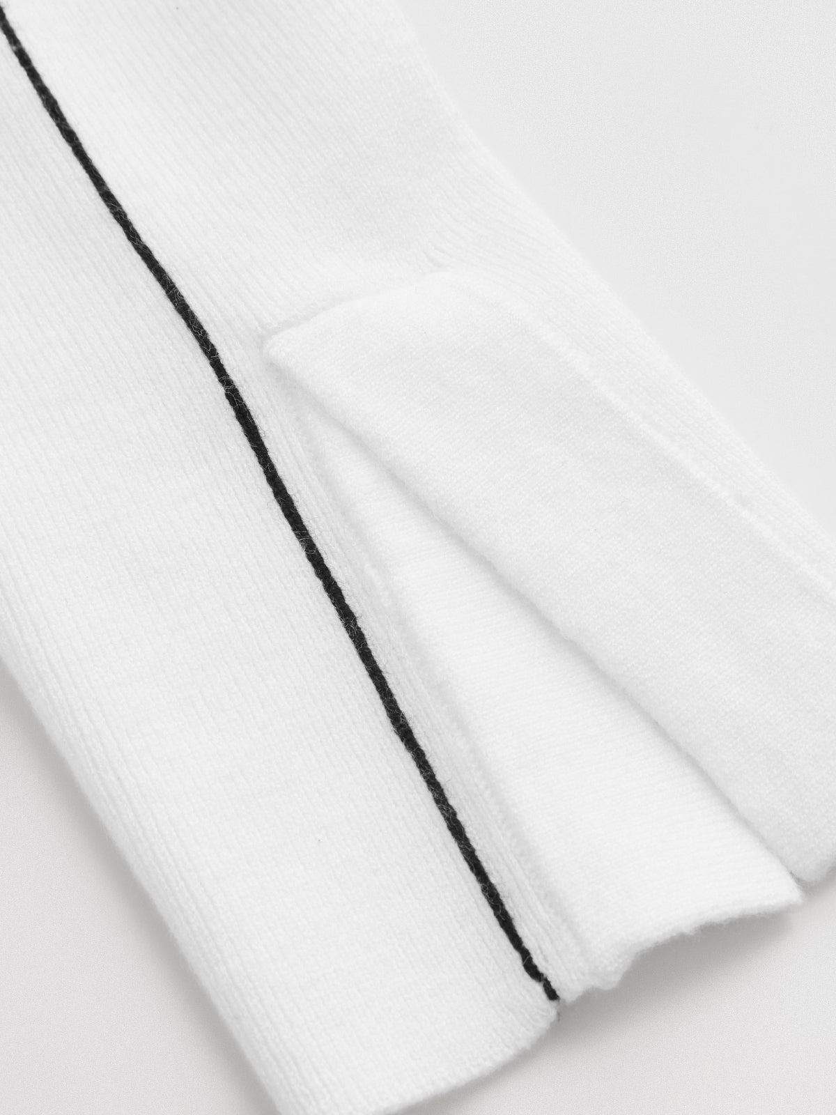 Turtleneck Sweater with Contrast Piping Detail