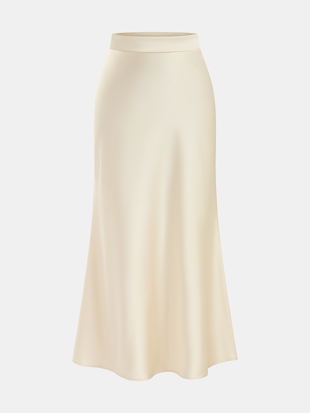 Ruched Satin Top and Midi Skirt Ensemble