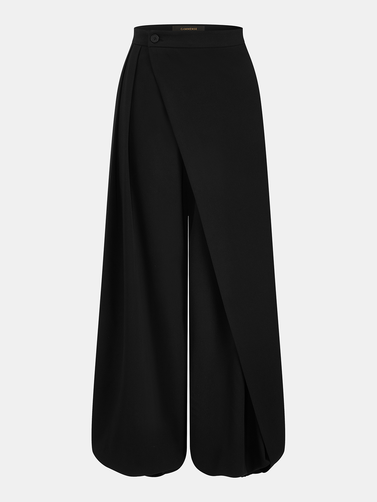 Asymmetrical Overlay Wide-Leg Balloon Trousers