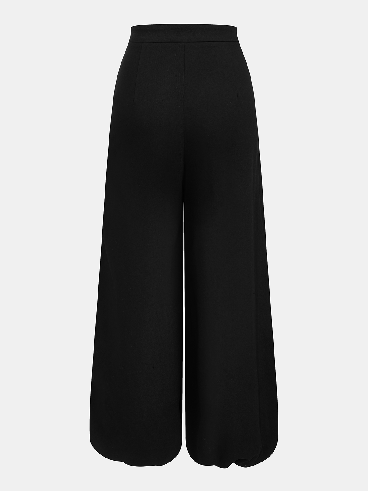 Asymmetrical Overlay Wide-Leg Balloon Trousers