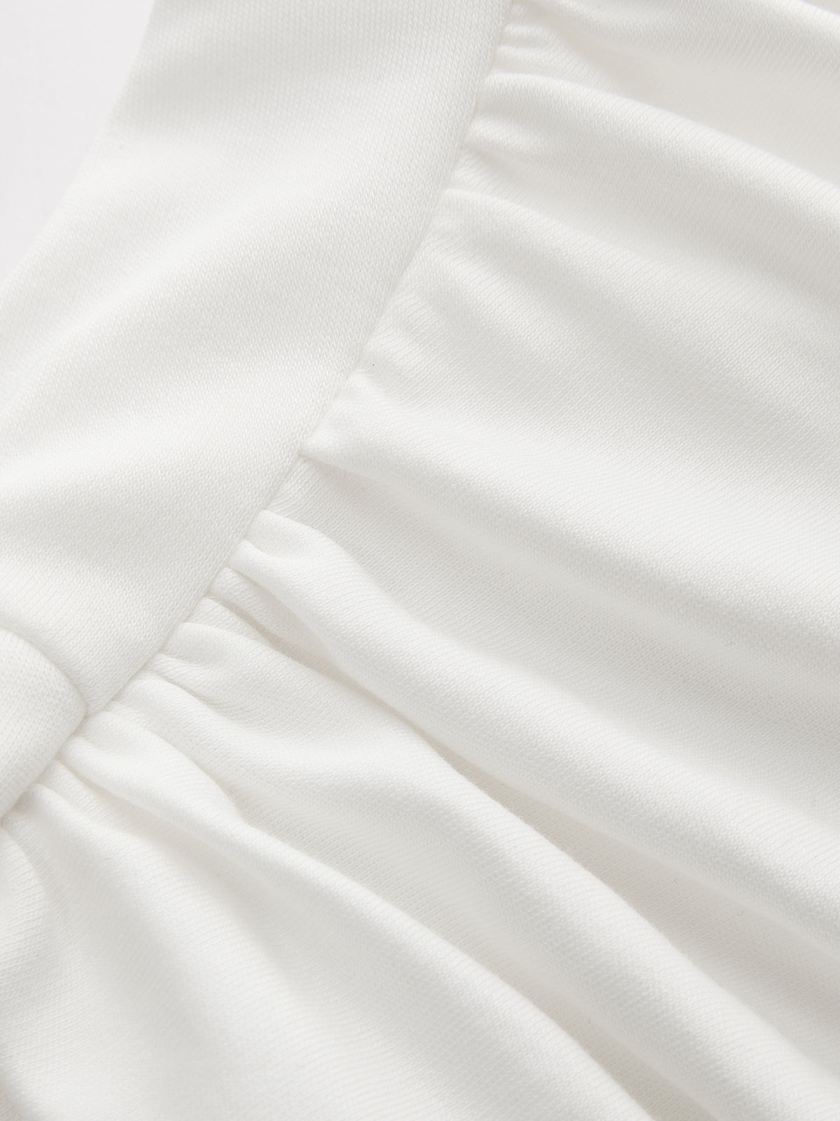 Ruched Blouse with Asymmetric Neckline