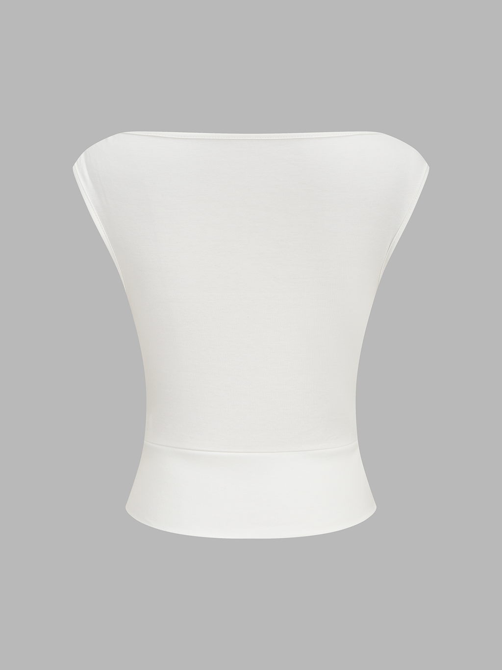 Ruched Blouse with Asymmetric Neckline