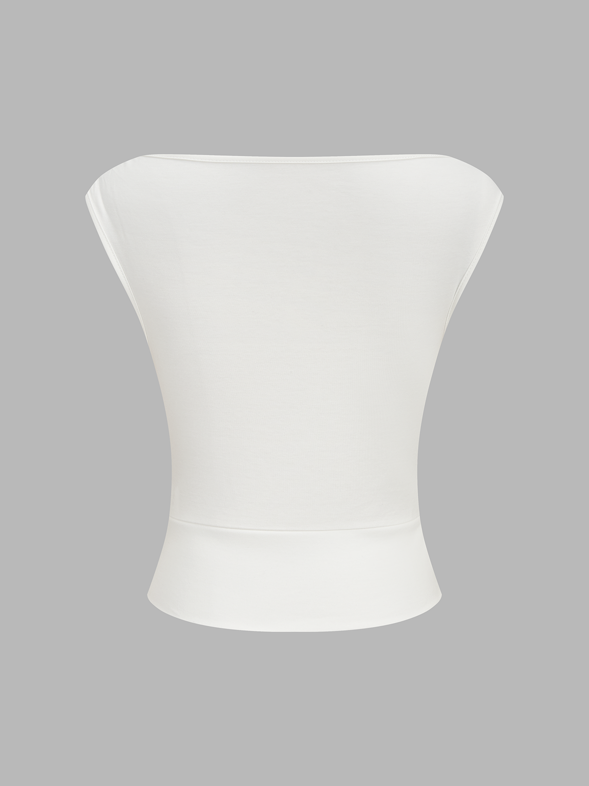 Ruched Blouse with Asymmetric Neckline