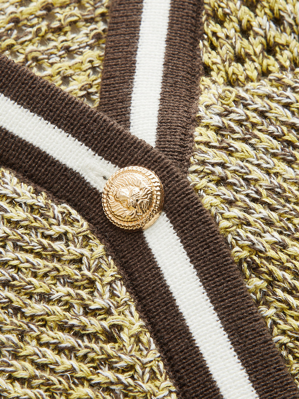 Textured Knit Top with Contrast Trim Details