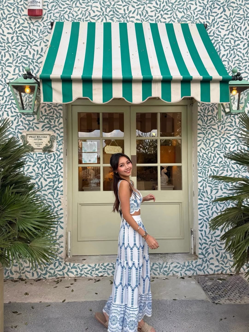 Floral Print Sleeveless Top and Tie-Back Skirt Ensemble