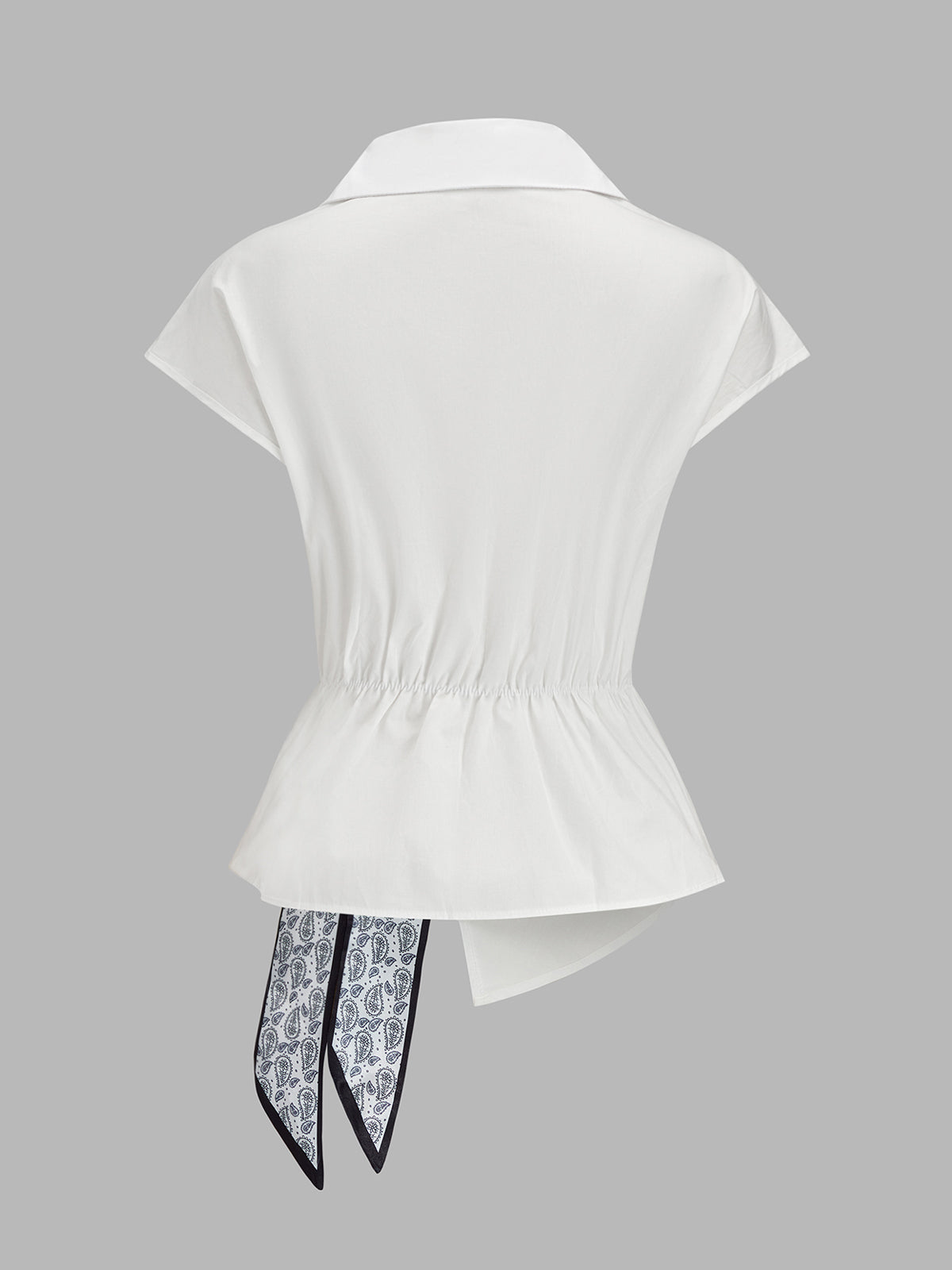 Paisley Tie-Waist Wrap Blouse