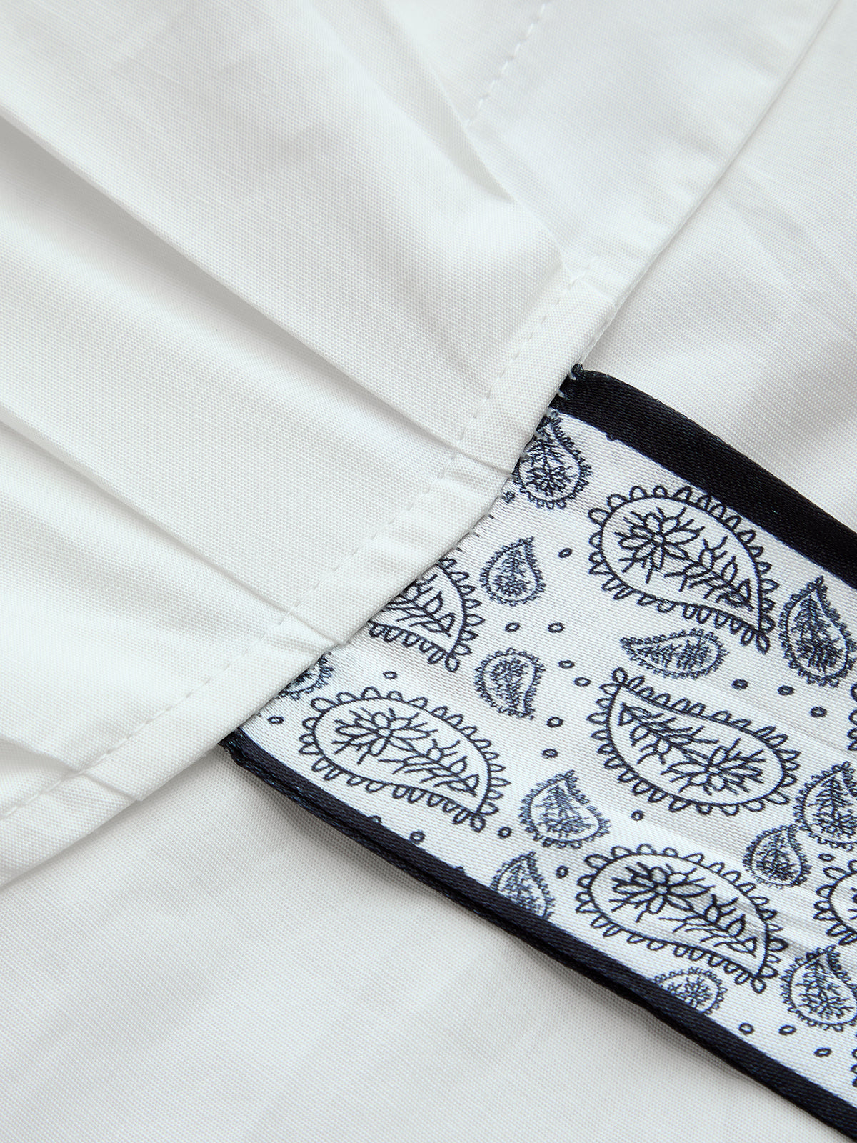 Paisley Tie-Waist Wrap Blouse
