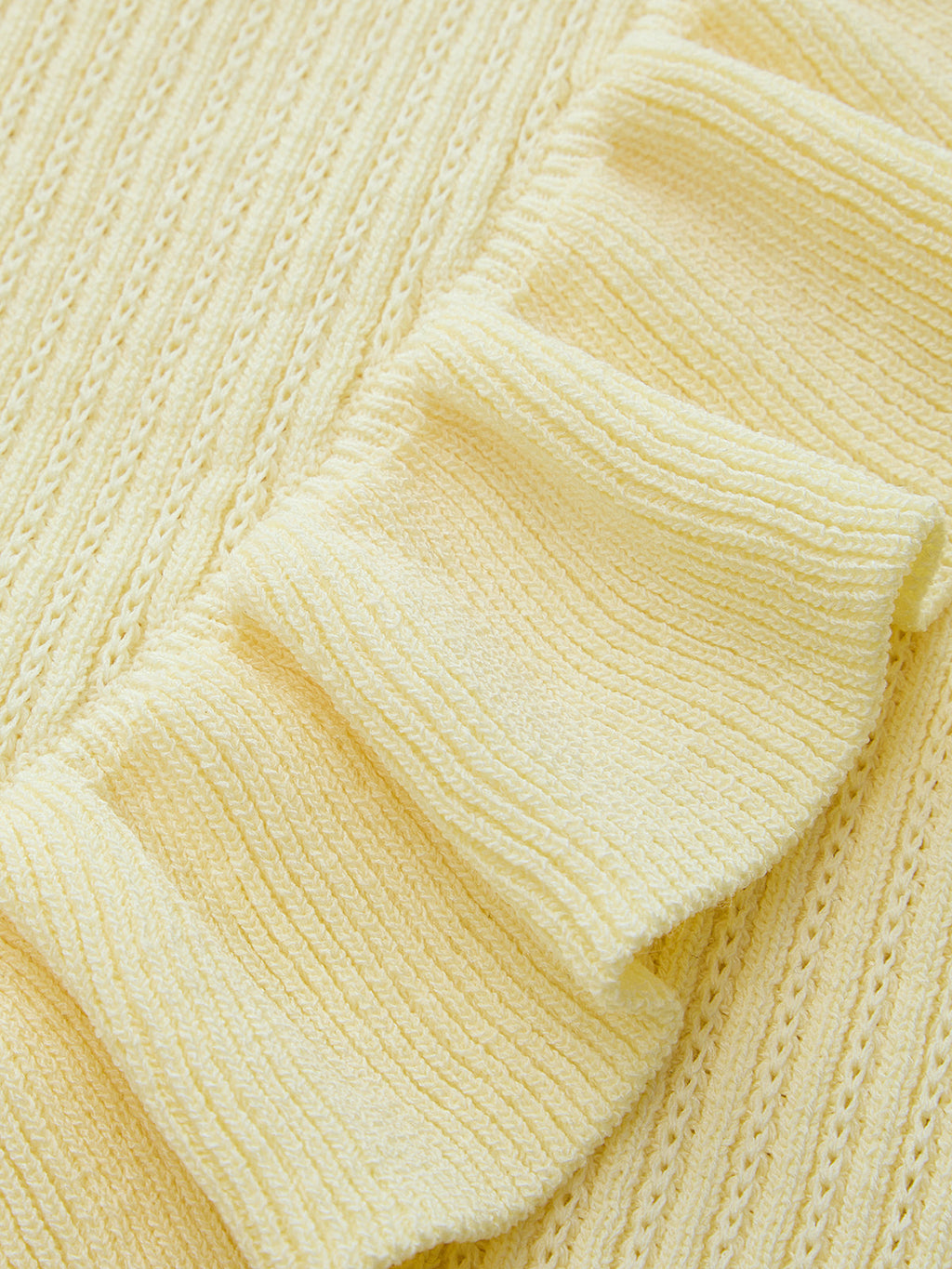 Chic Ribbed High Neck Sleeveless Top with Ruffle Detail
