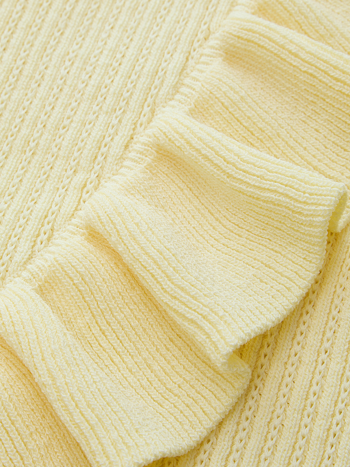 Chic Ribbed High Neck Sleeveless Top with Ruffle Detail