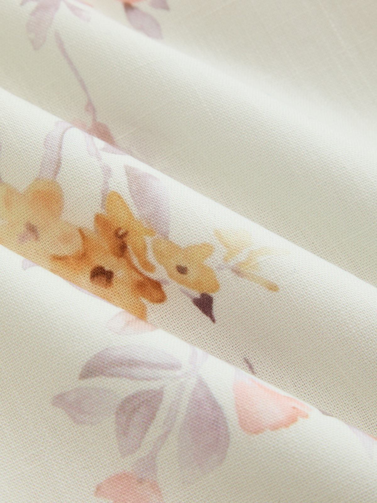 Floral Bird Print Midi Dress with Bustier Detail