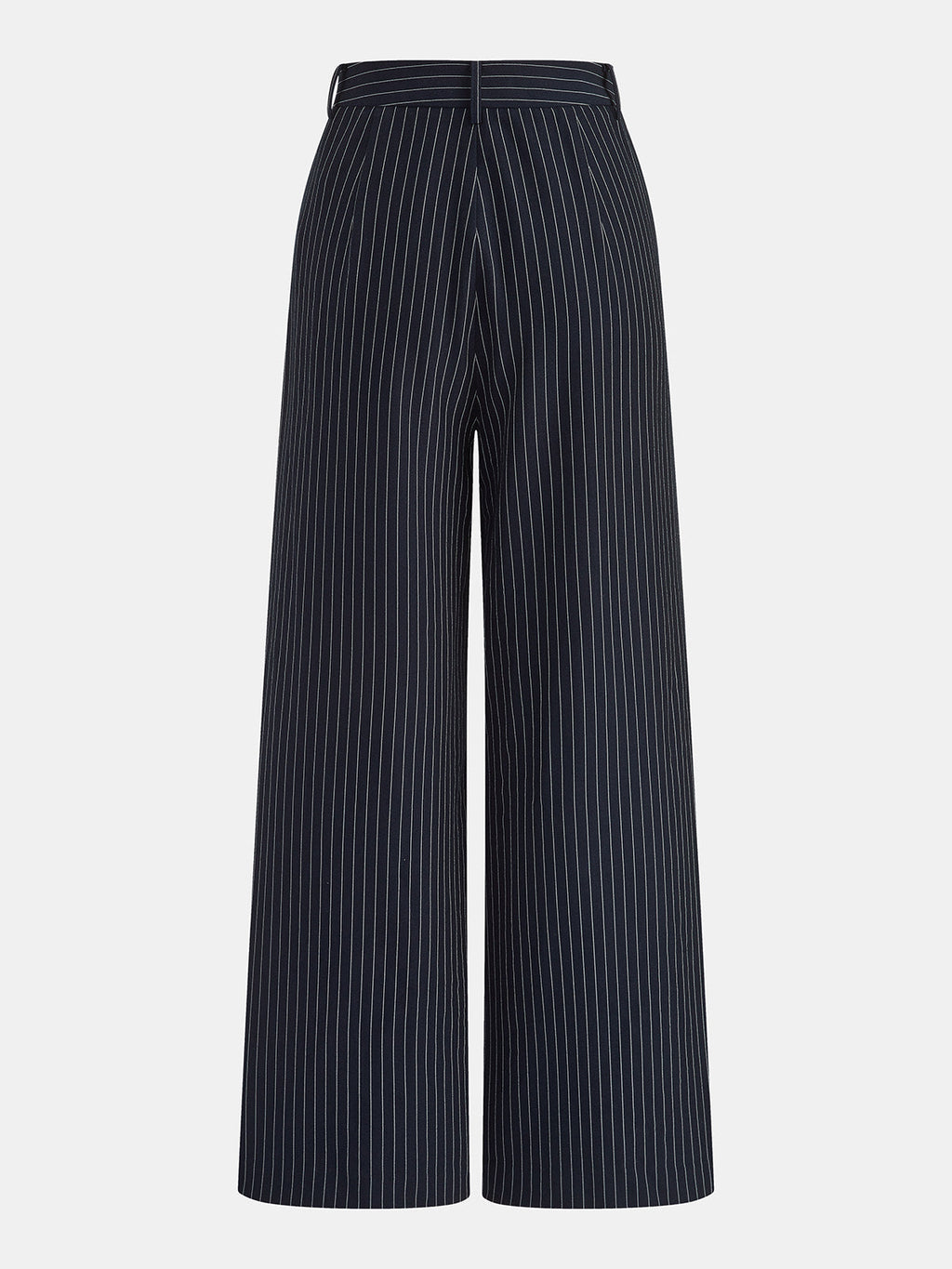 Chic Pinstriped Sleeveless Top and Tailored Pants Ensemble