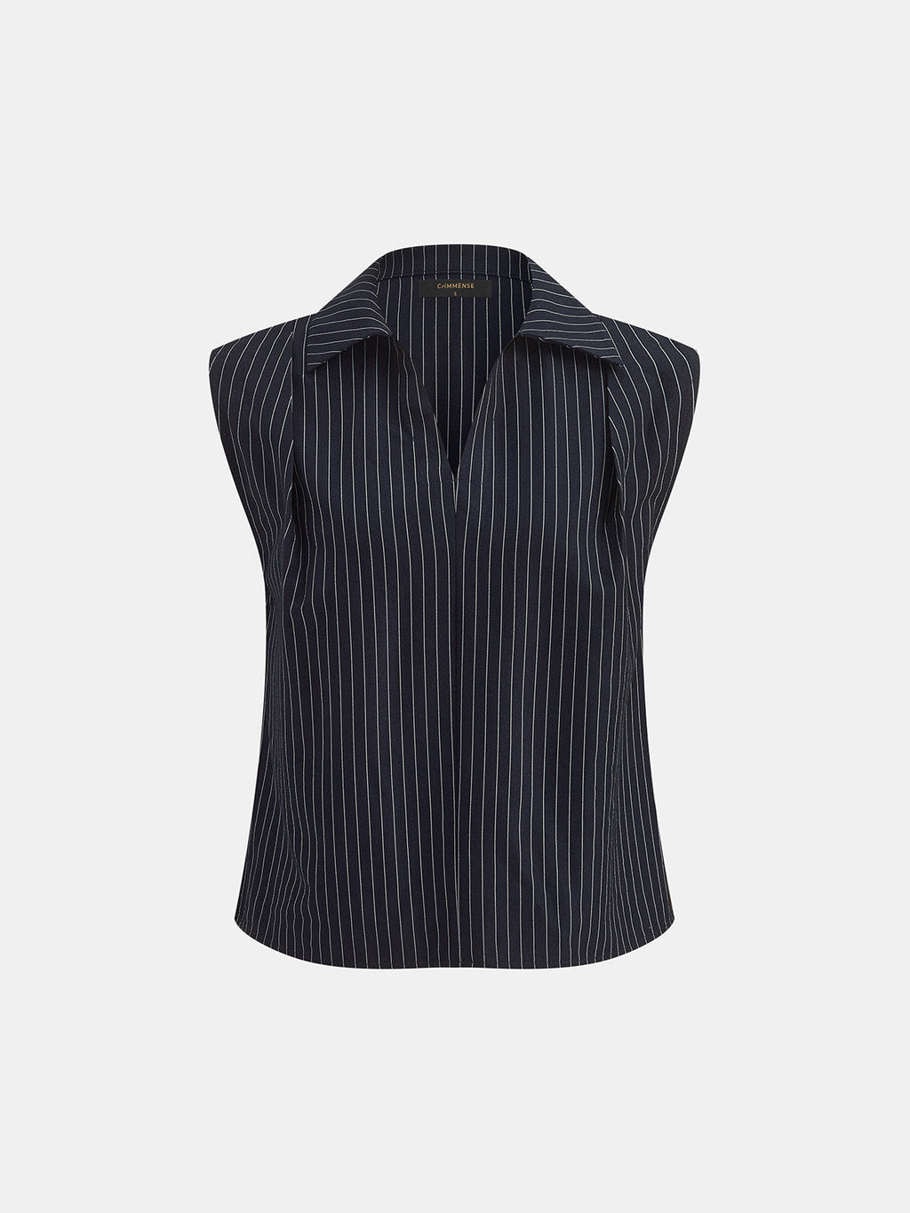 Chic Pinstriped Sleeveless Top and Tailored Pants Ensemble