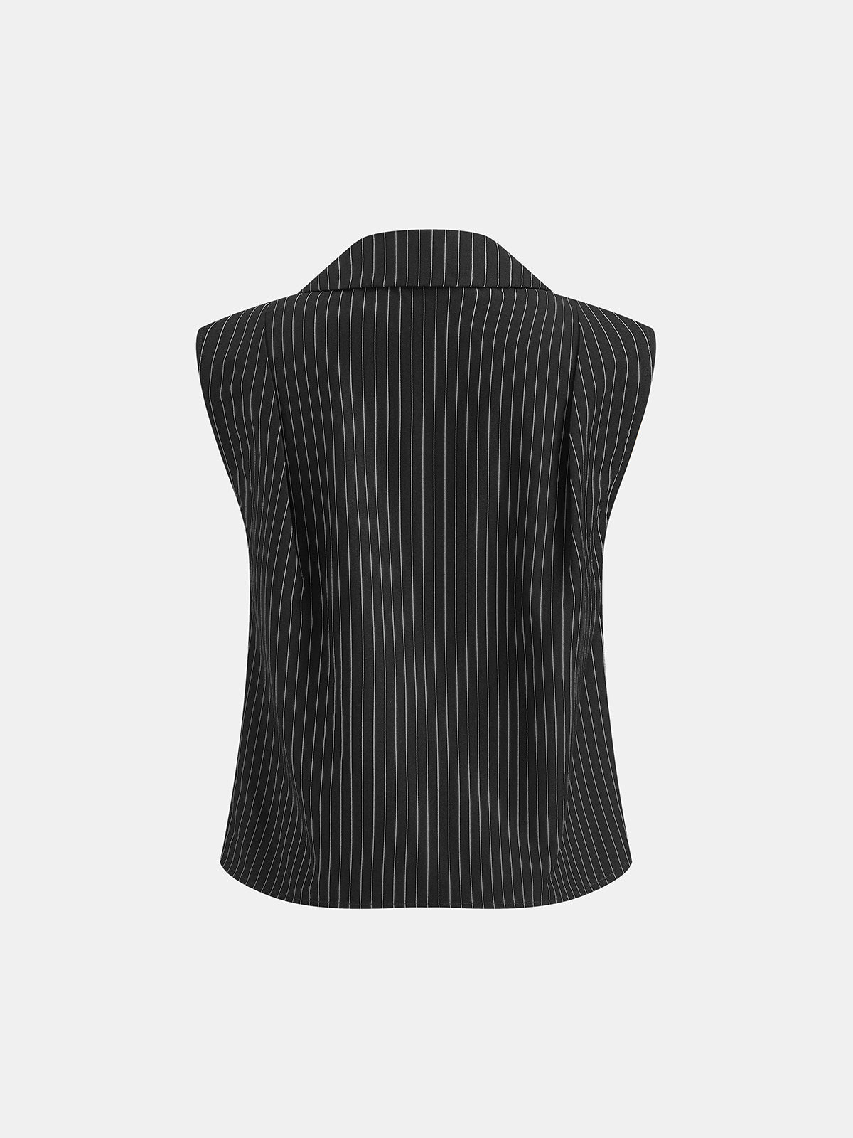 Chic Pinstriped Sleeveless Top and Tailored Pants Ensemble