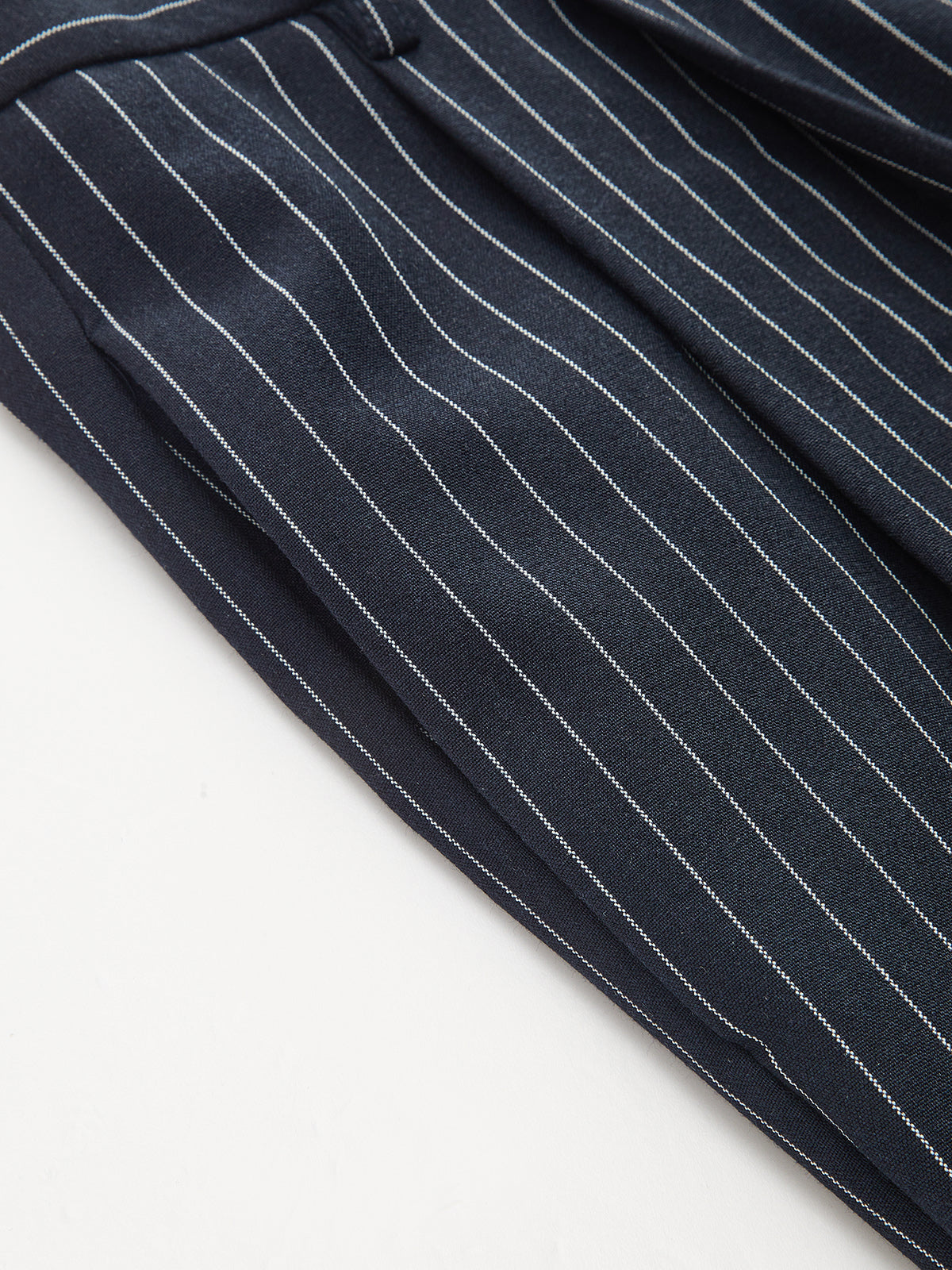 Chic Pinstriped Sleeveless Top and Tailored Pants Ensemble