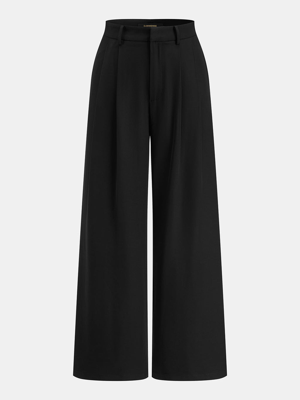 Satin Tie-Back Top with Pleated Trousers Ensemble