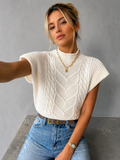 Chic Cap Sleeve Knit Sweater Vest