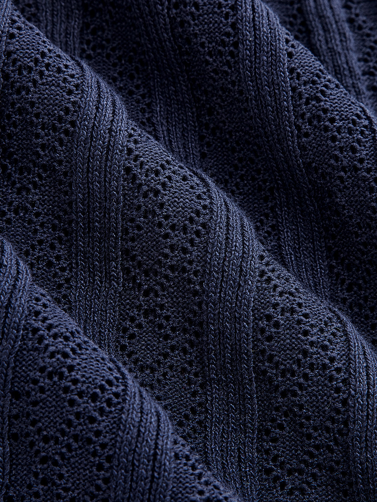 Ribbed Knit Maxi Dress with Denim Collar