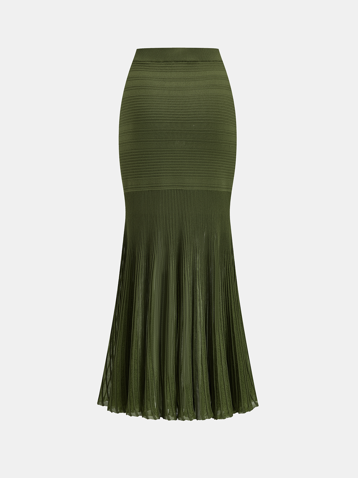 Textured Knit Top with Sheer Mermaid Skirt Ensemble