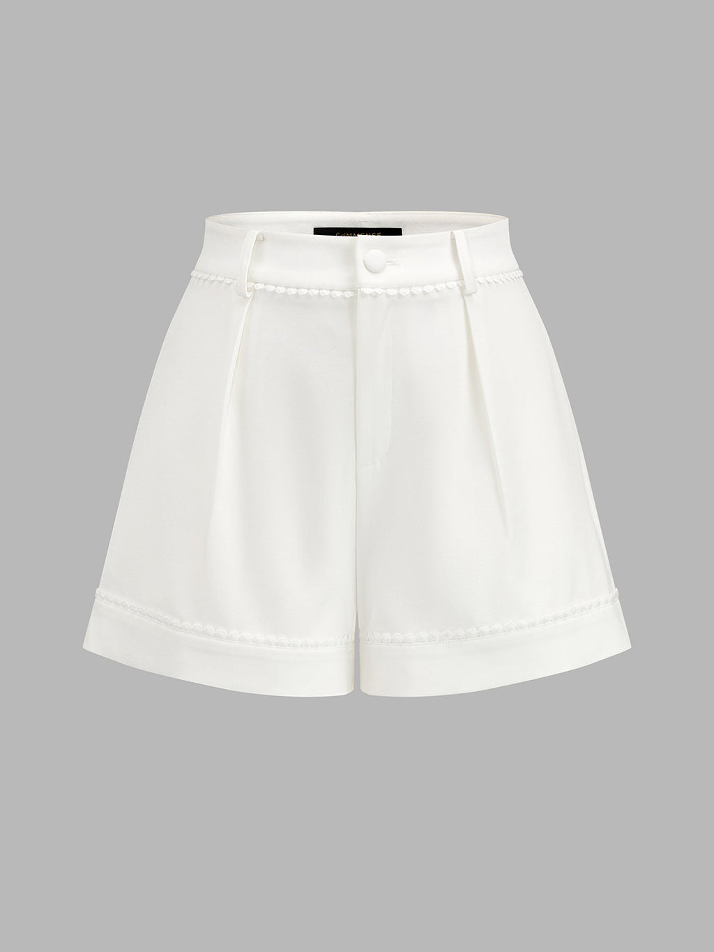 Lace-Trimmed Square Neck Top and Shorts Ensemble