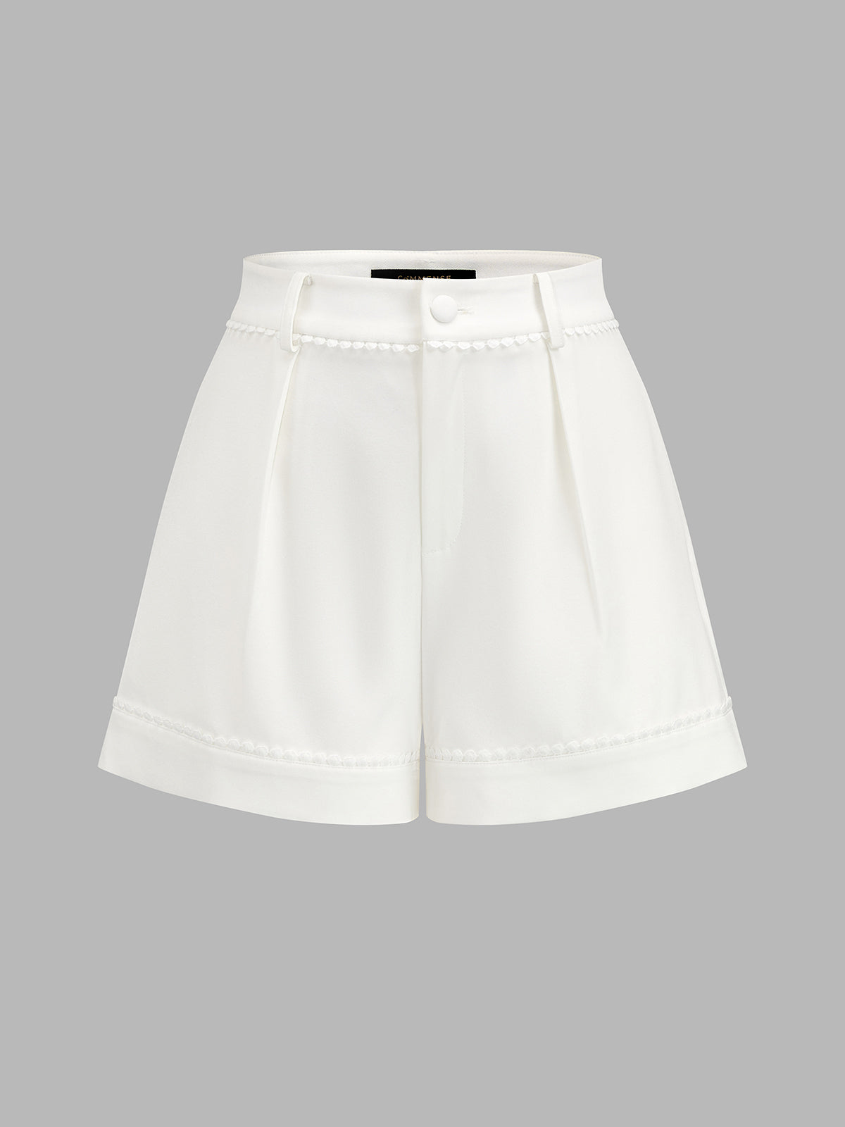 Lace-Trimmed Square Neck Top and Shorts Ensemble