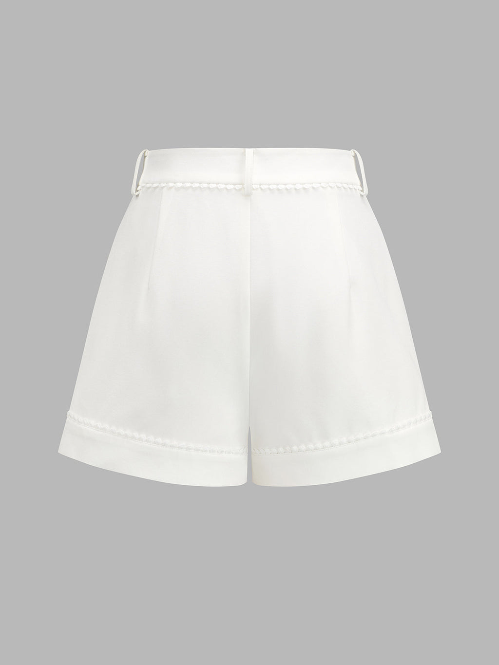 Lace-Trimmed Square Neck Top and Shorts Ensemble