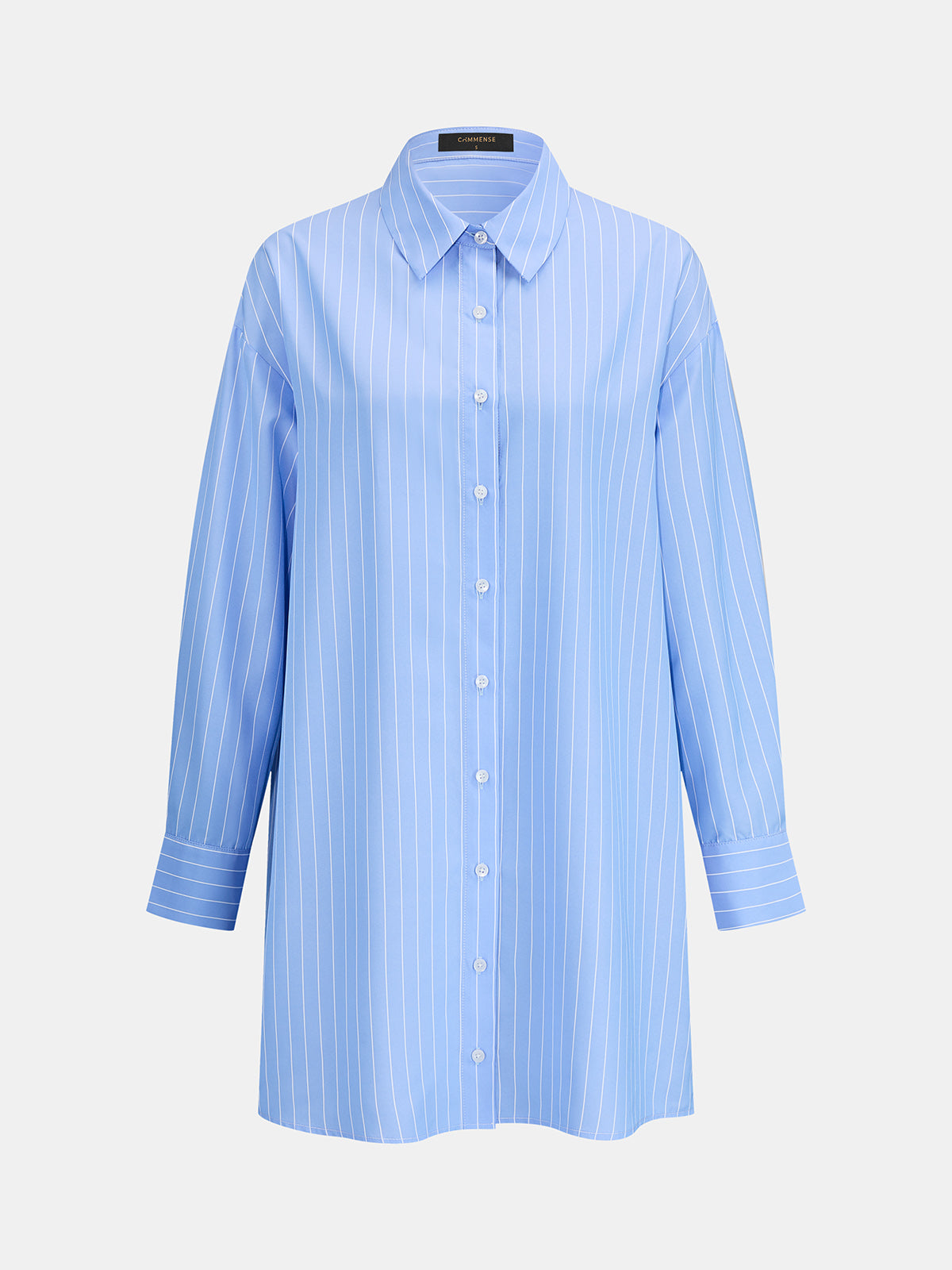 Chic Striped Shirt Dress with Coordinating Wrap Mini Skirt Set