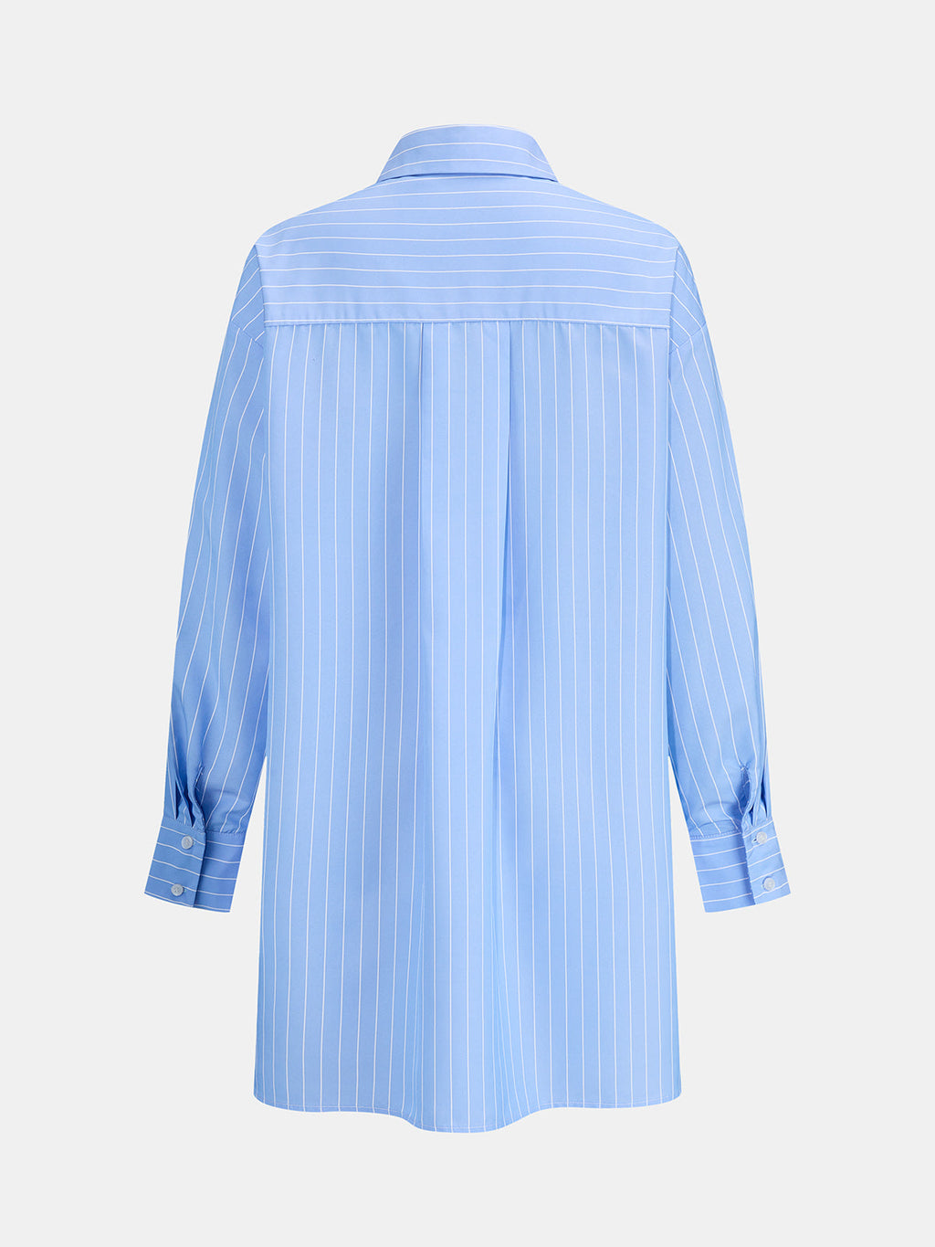 Chic Striped Shirt Dress with Coordinating Wrap Mini Skirt Set
