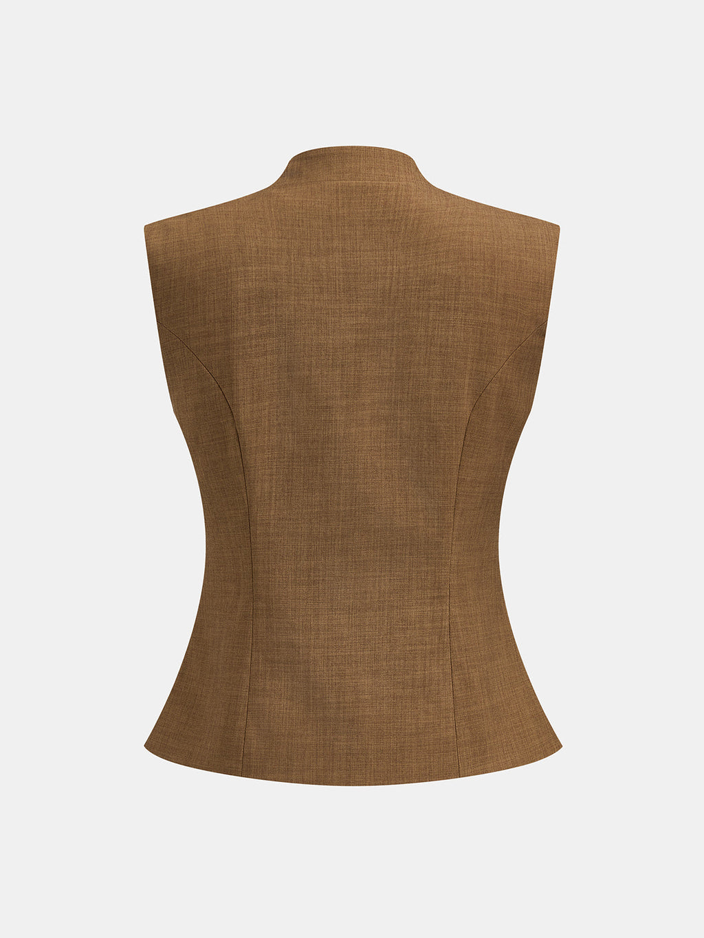 Tailored Stand Collar Vest and Trousers Ensemble