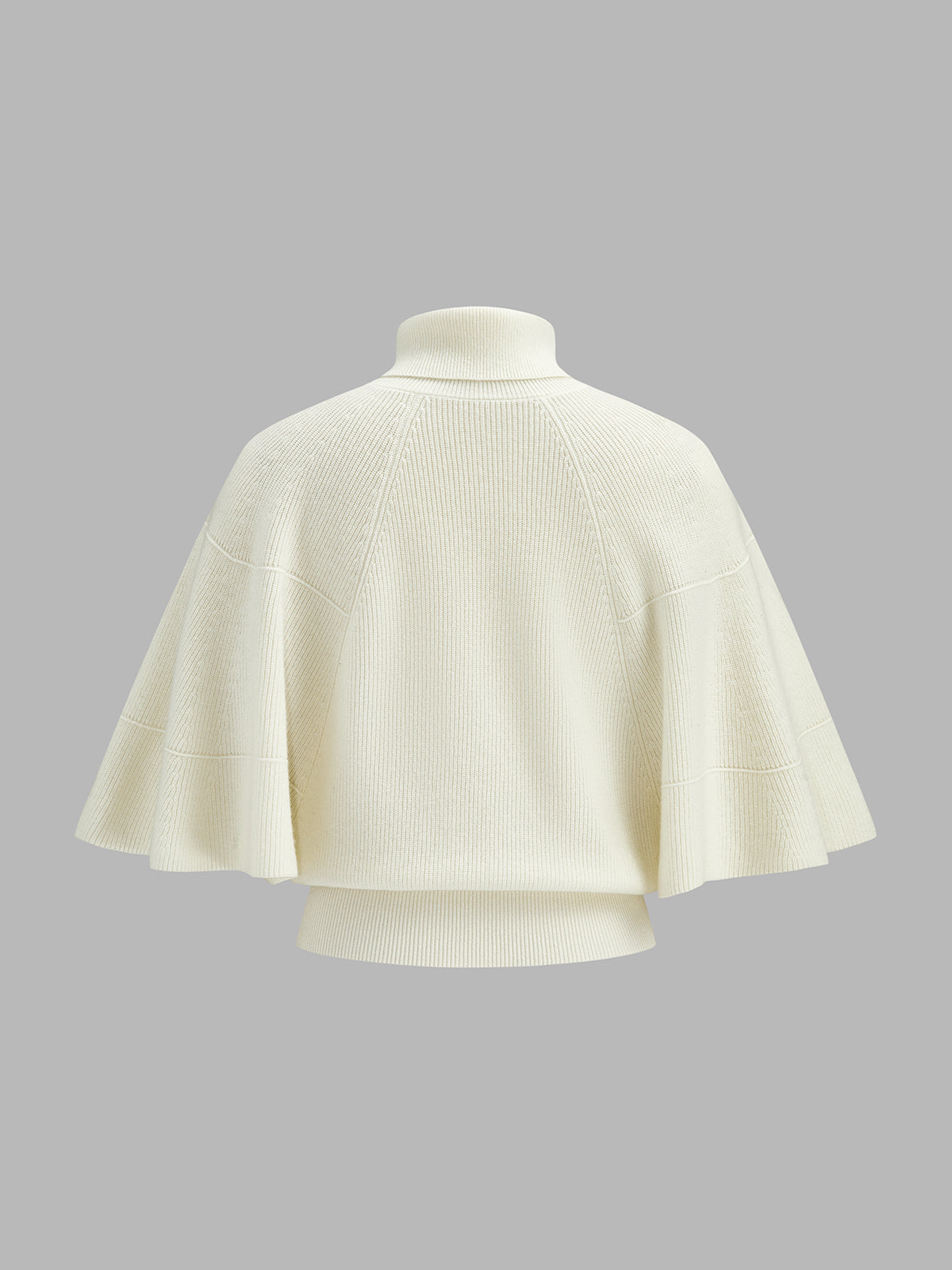 Cozy Wool Blend Batwing Sleeve Turtleneck Sweater