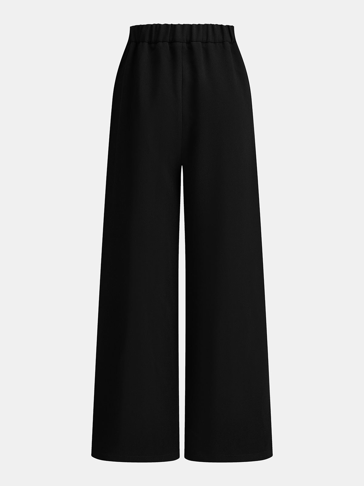 Mid-Rise Straight Leg Pants with Metal Buckle Detail