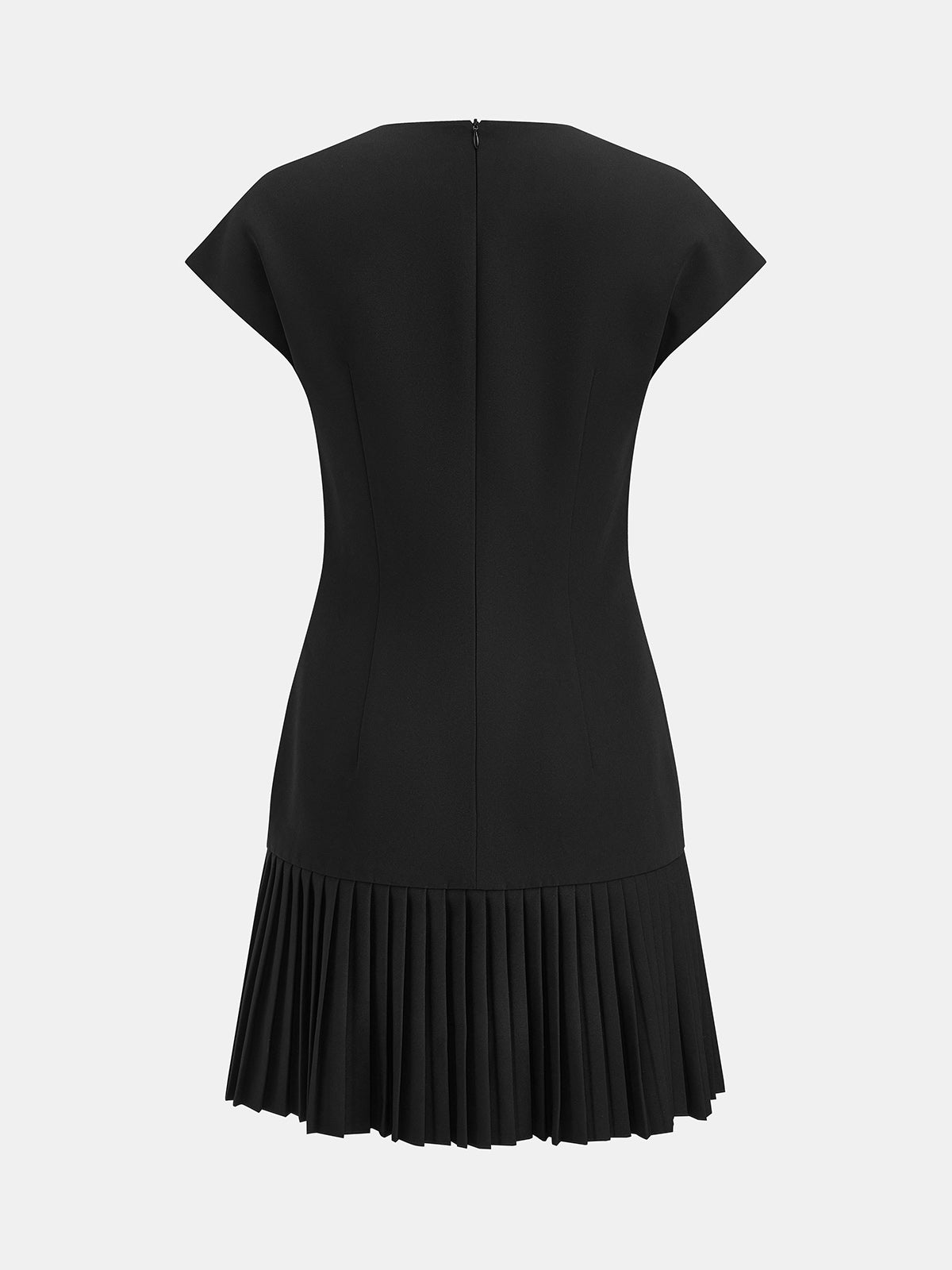 Cap Sleeve Pleated Mini Dress with Flattering Silhouette