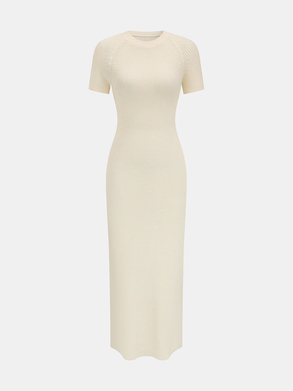 Knit Midi Dress with Back Cutout and Bow Detail