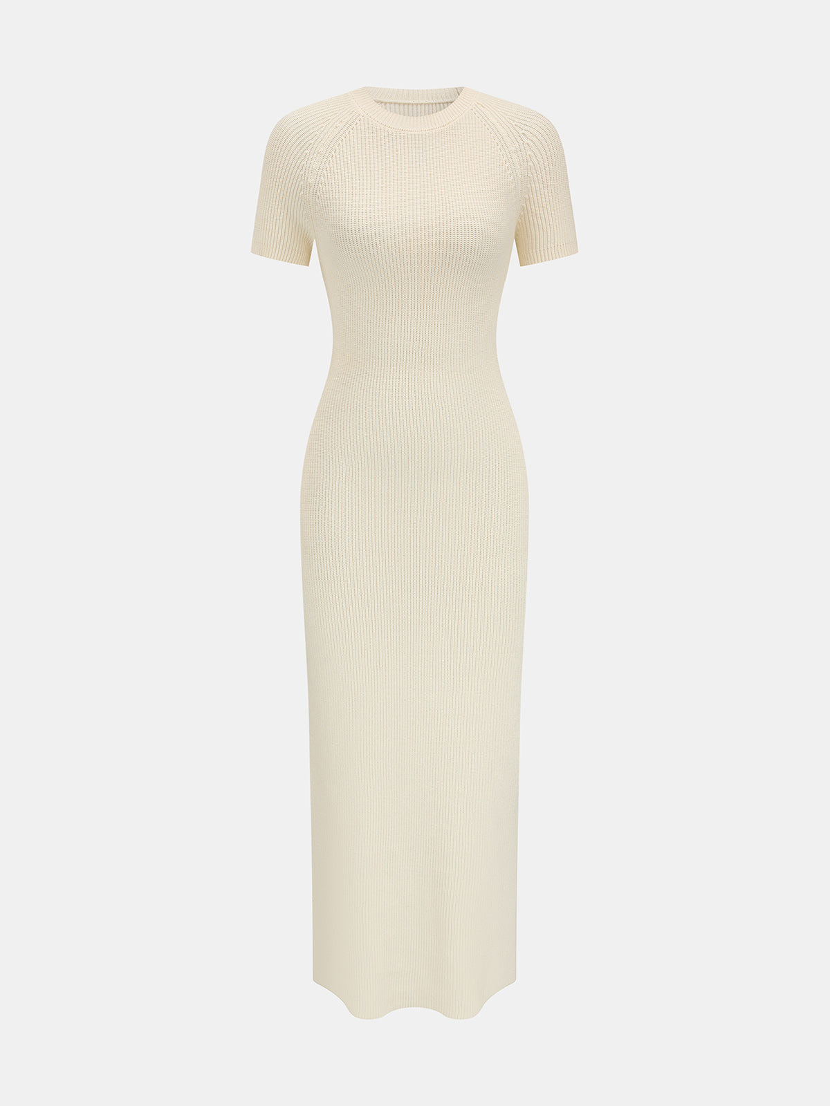 Knit Midi Dress with Back Cutout and Bow Detail