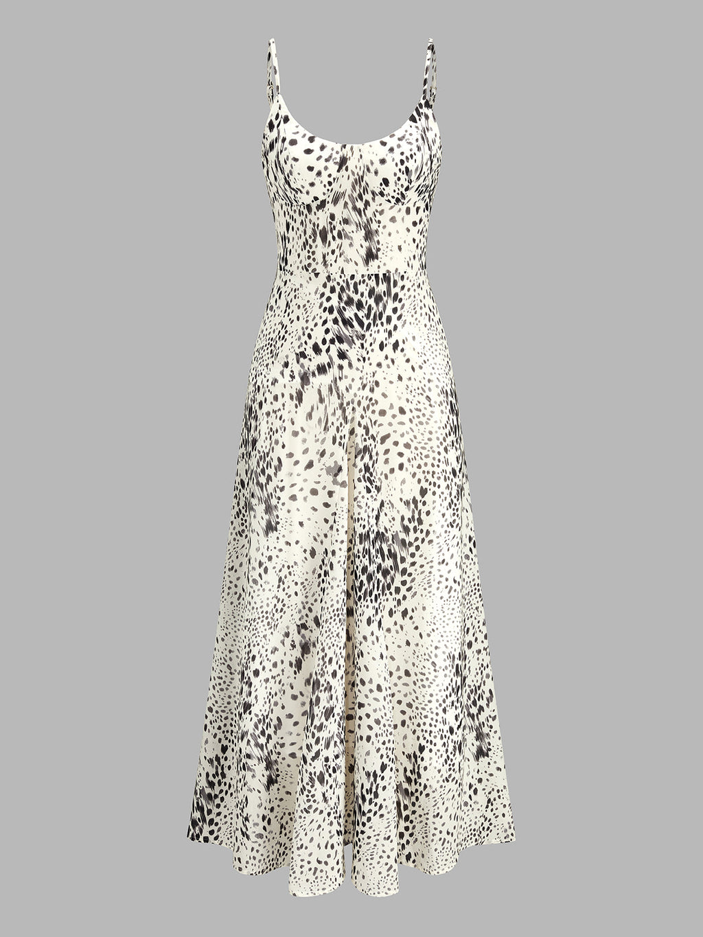 Leopard Print Maxi Dress with Flowing Cami Silhouette