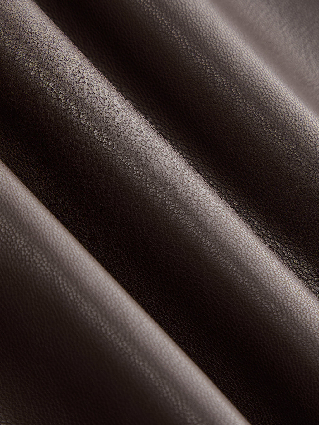 Pleated Mini Dress in Luxe Faux Leather