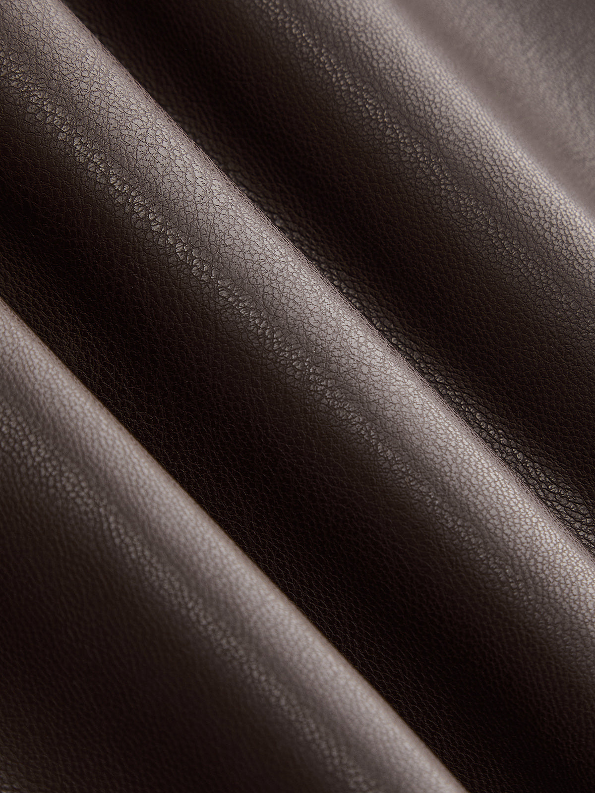 Pleated Mini Dress in Luxe Faux Leather