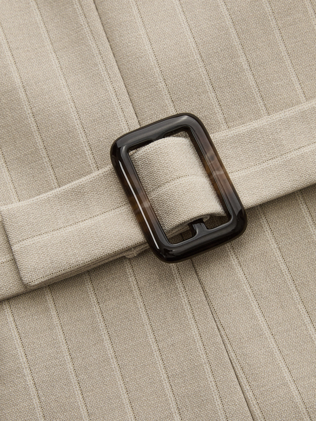 Tailored Pinstripe Vest with Buckle Back Detail