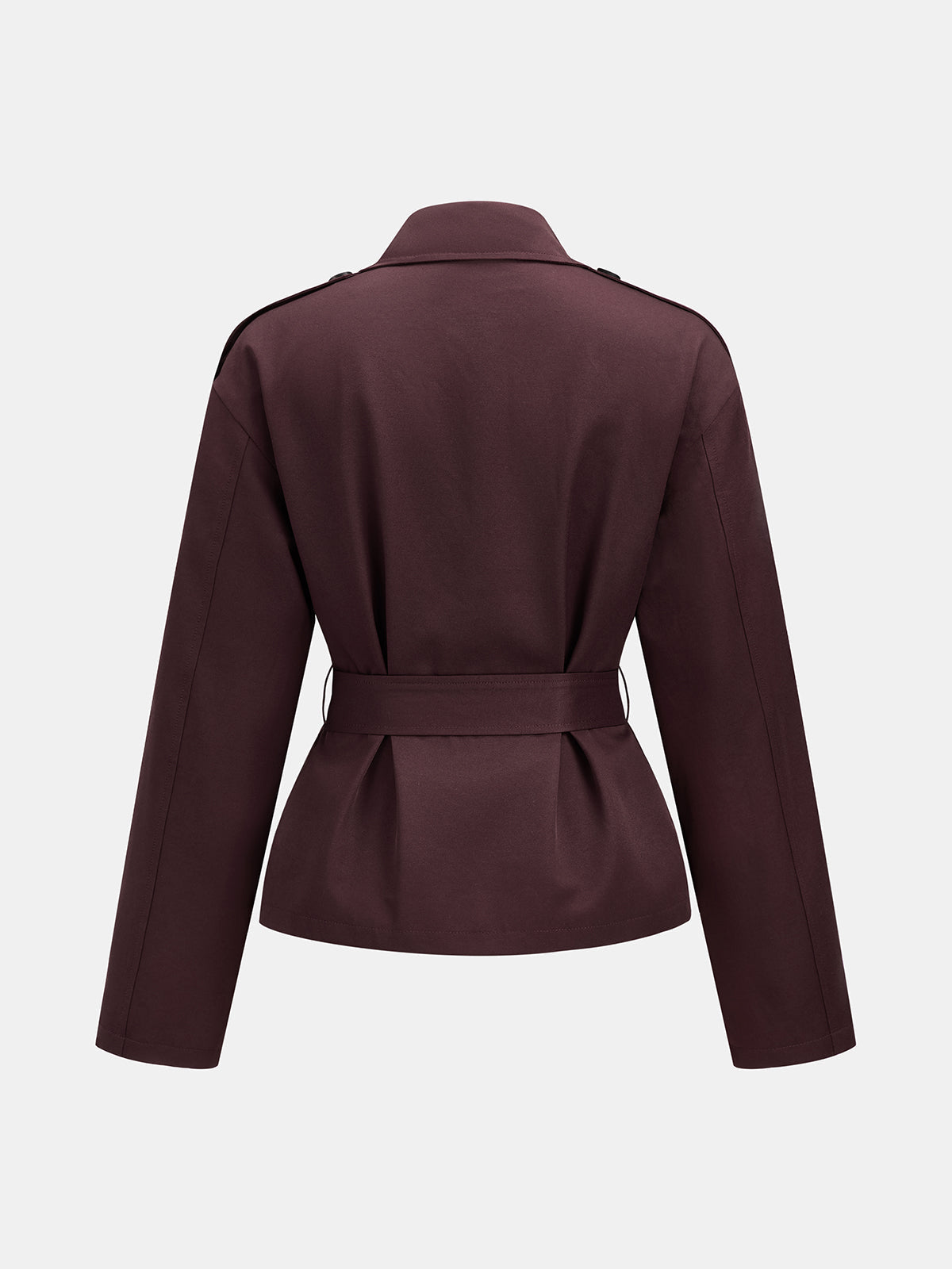 Belted Double-Breasted Trench Coat