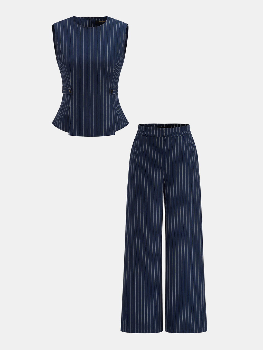 Tailored Pinstripe Blazer and Trousers Set