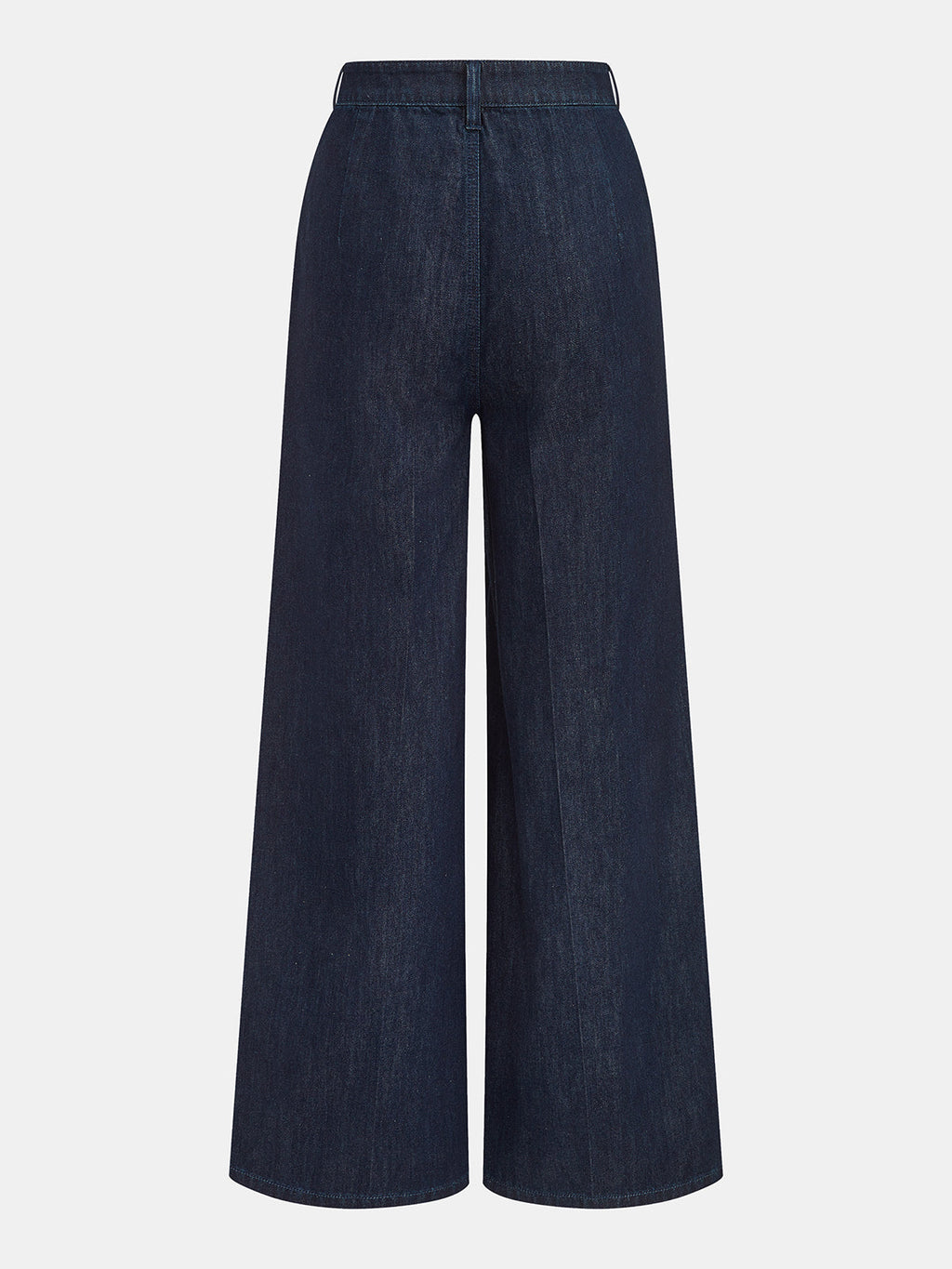 Cropped Denim Shirt with Wide-Leg Jeans Ensemble