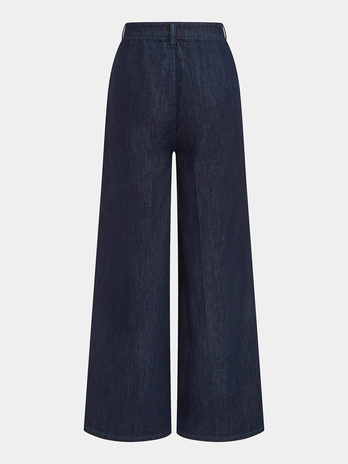 Cropped Denim Shirt with Wide-Leg Jeans Ensemble