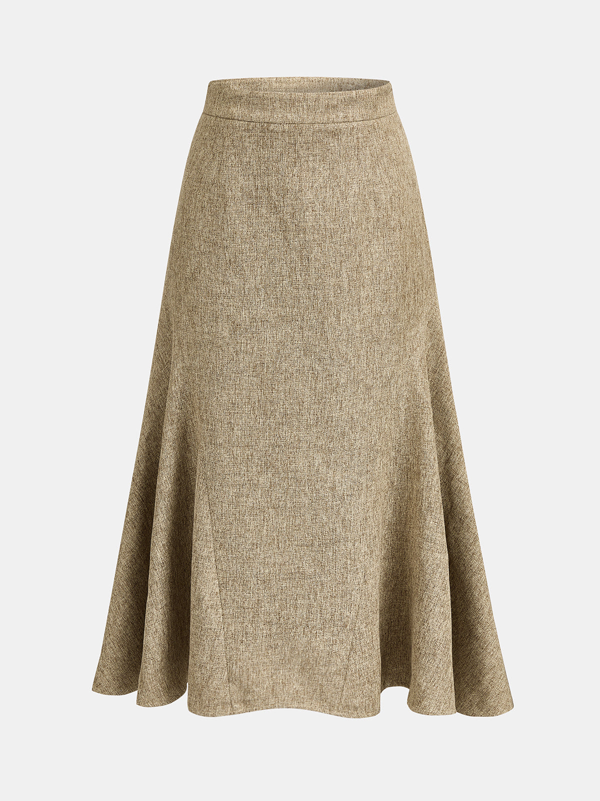 Chic Flared Midi Skirt in Classic Tweed