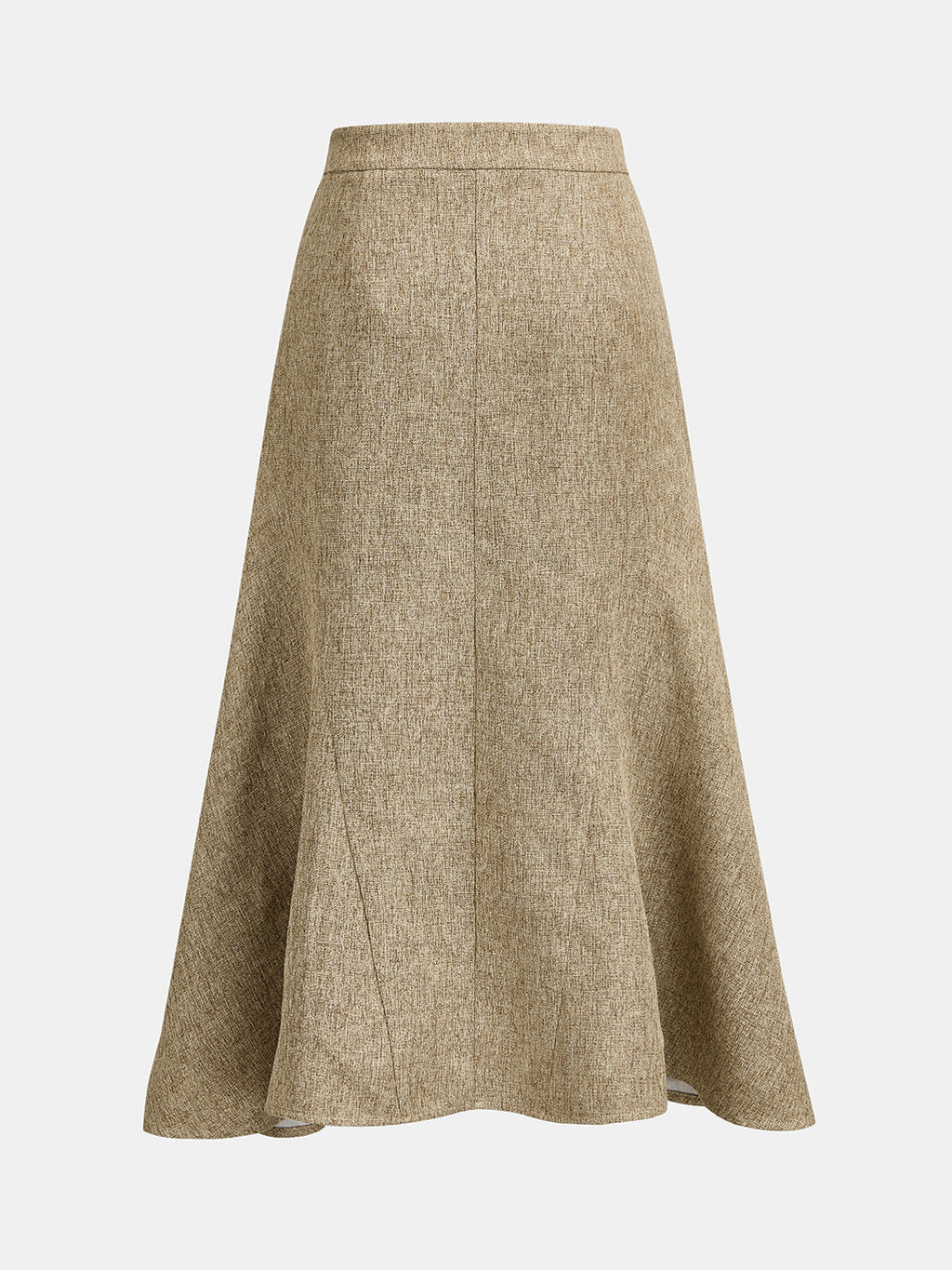Chic Flared Midi Skirt in Classic Tweed