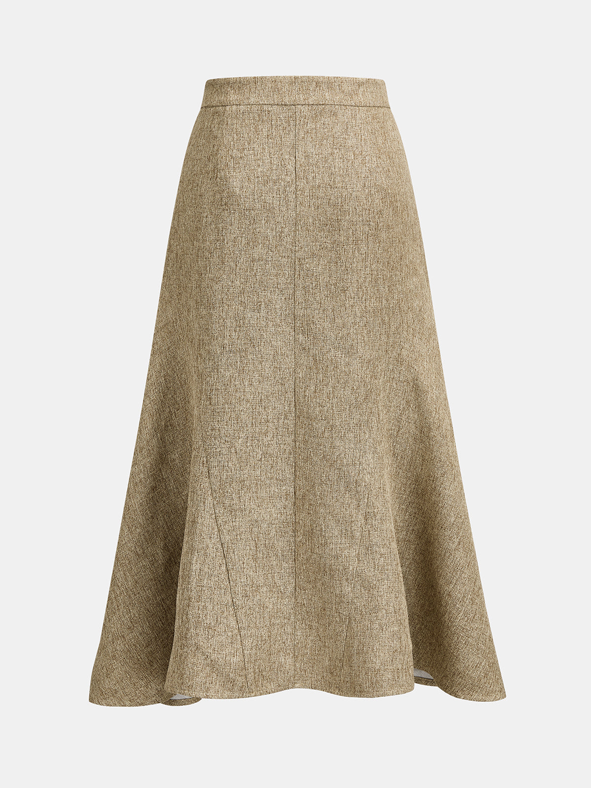 Chic Flared Midi Skirt in Classic Tweed