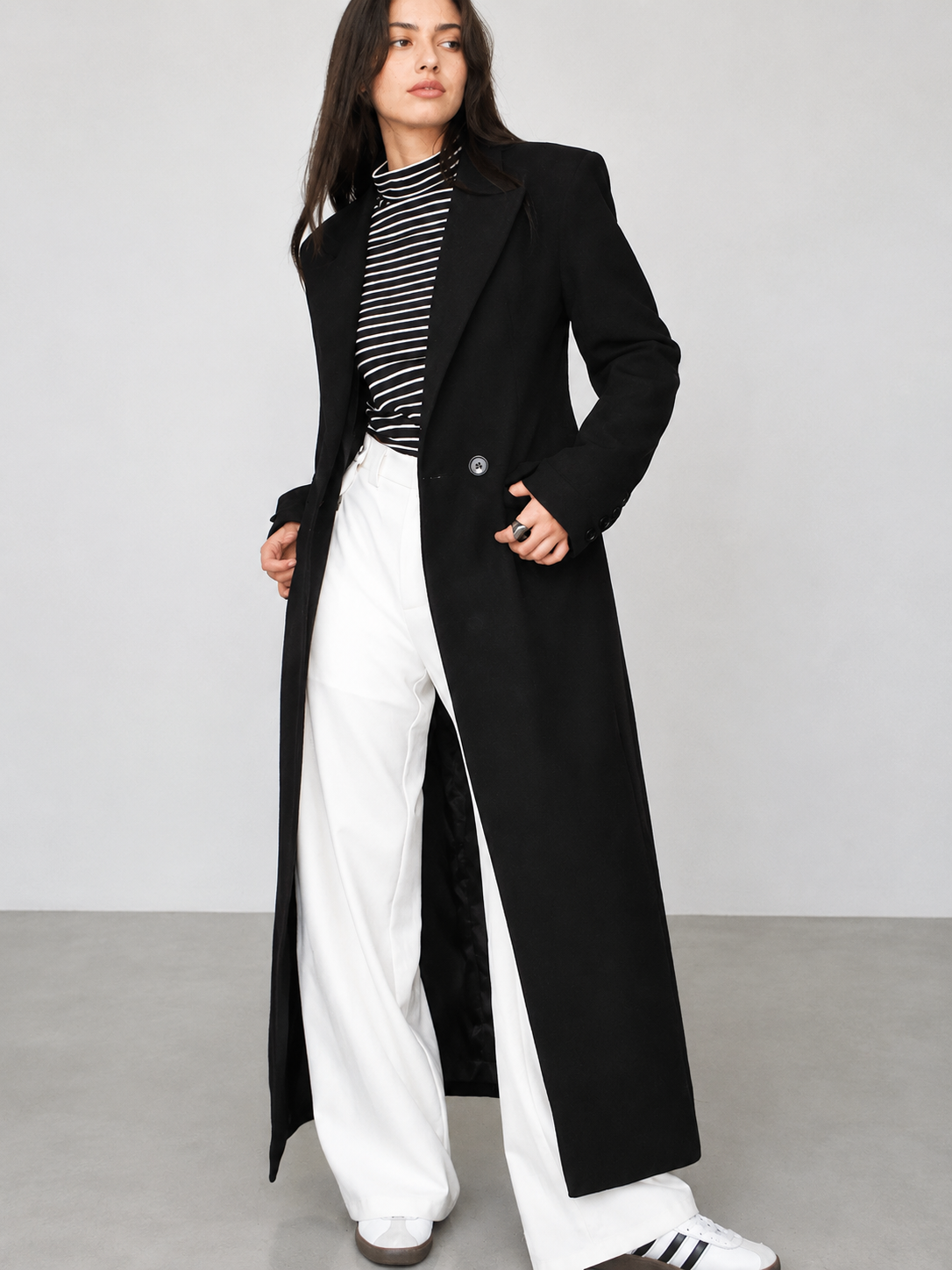 Tailored Blazer Coat with Pocket Detail
