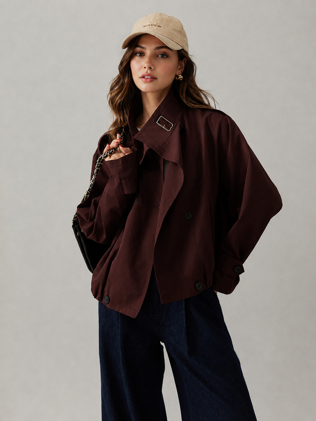 Relaxed Fit Vintage-Inspired Trench Coat