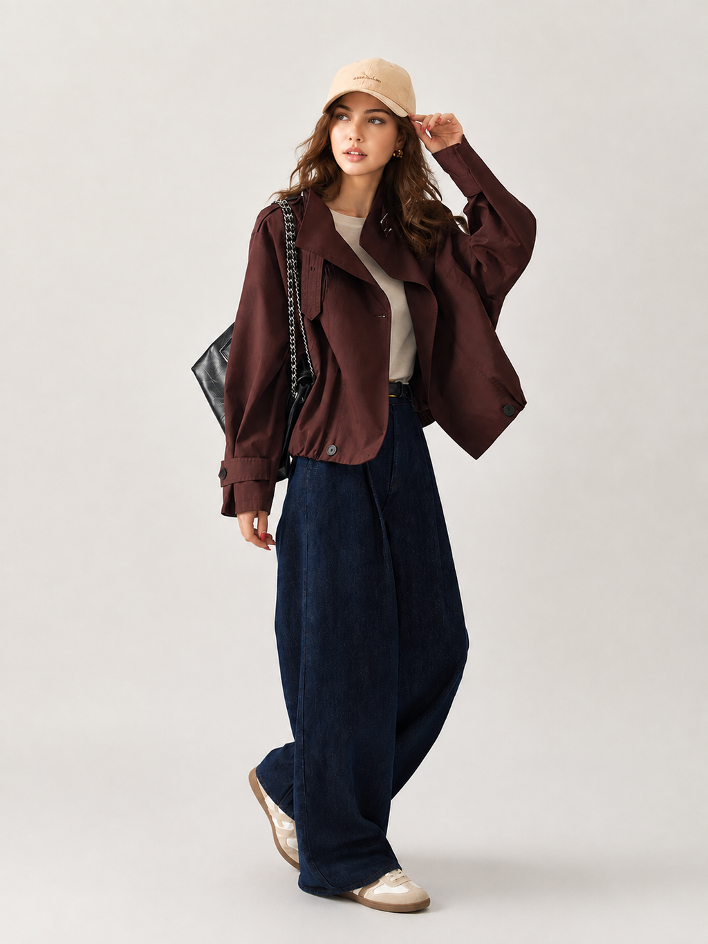 Relaxed Fit Vintage-Inspired Trench Coat