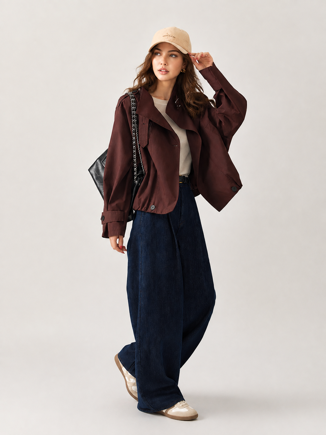 Relaxed Fit Vintage-Inspired Trench Coat