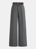 Chic Wide Leg Pants with Tailored Pleats and Belt