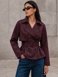 Belted Double-Breasted Trench Coat